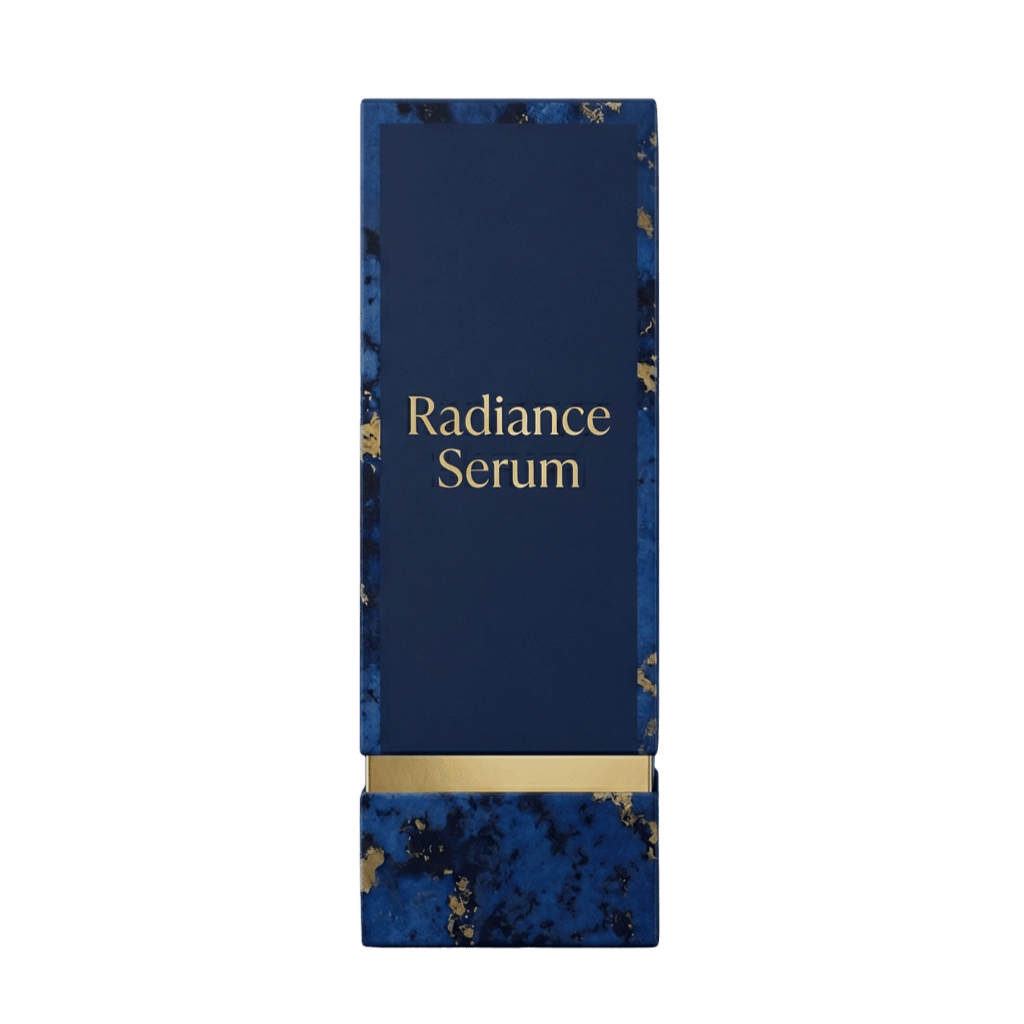 Radiance Serum in elegant packaging, designed for a radiant, even-looking complexion.