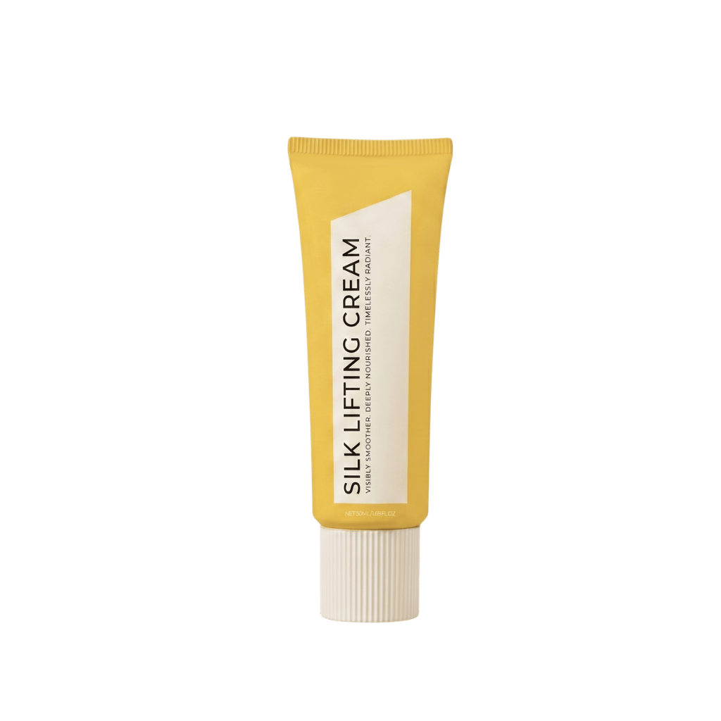 Silk Lifting Cream tube on a white background, designed for firmer and smoother skin.