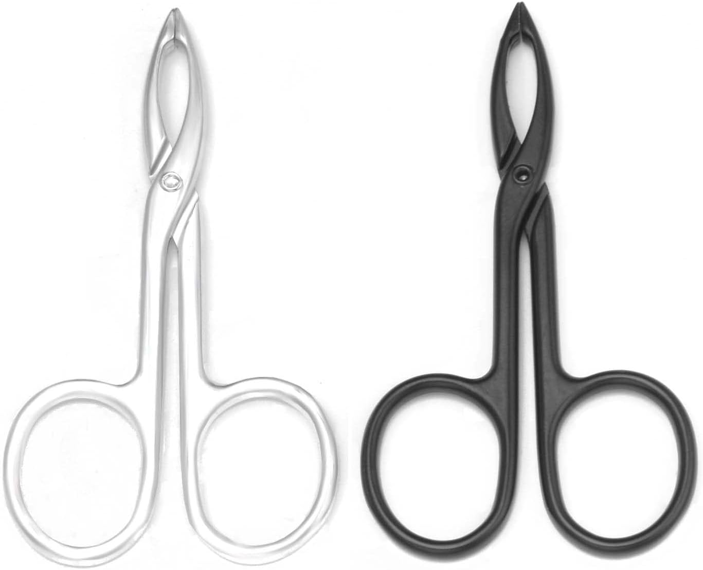 Precision Tweezer & Scissor Set featuring sharp eyebrow scissors in silver and black.