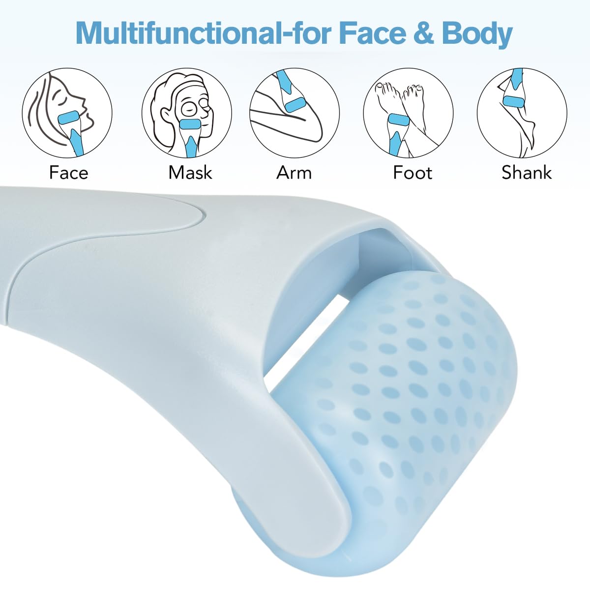 Ice Globe Facial Massager for face and body, showing its versatile use in facial and body treatments.