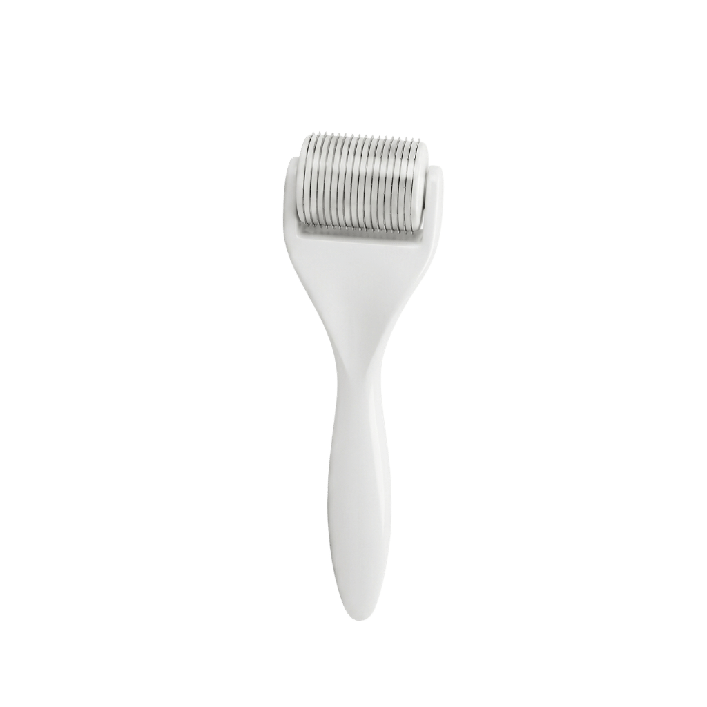 Hair Care Kit white facial roller for smoother and shinier skin during self-care routines.