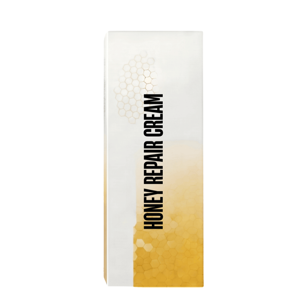 Luxe Honey Repair Cream packaging showcasing a gentle, beauty-focused face cream for daily skincare.