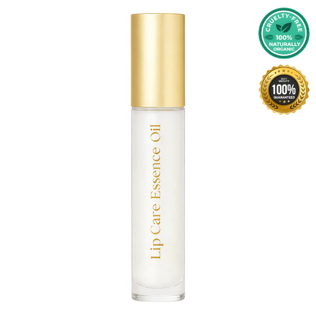 Lip Care Essence Oil in clear tube with gold cap, promoting deep moisture and smooth comfort for lips.