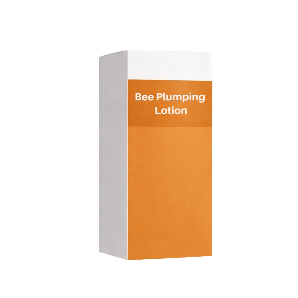 Bee Plumping Lotion packaging showcasing its smooth and nourishing qualities for plumper-looking skin.