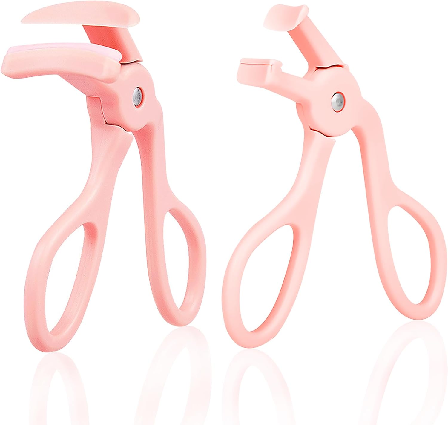 Classic Eyelash Curler with Silicone Pads in a vibrant pink color, designed for comfortable lash curling.