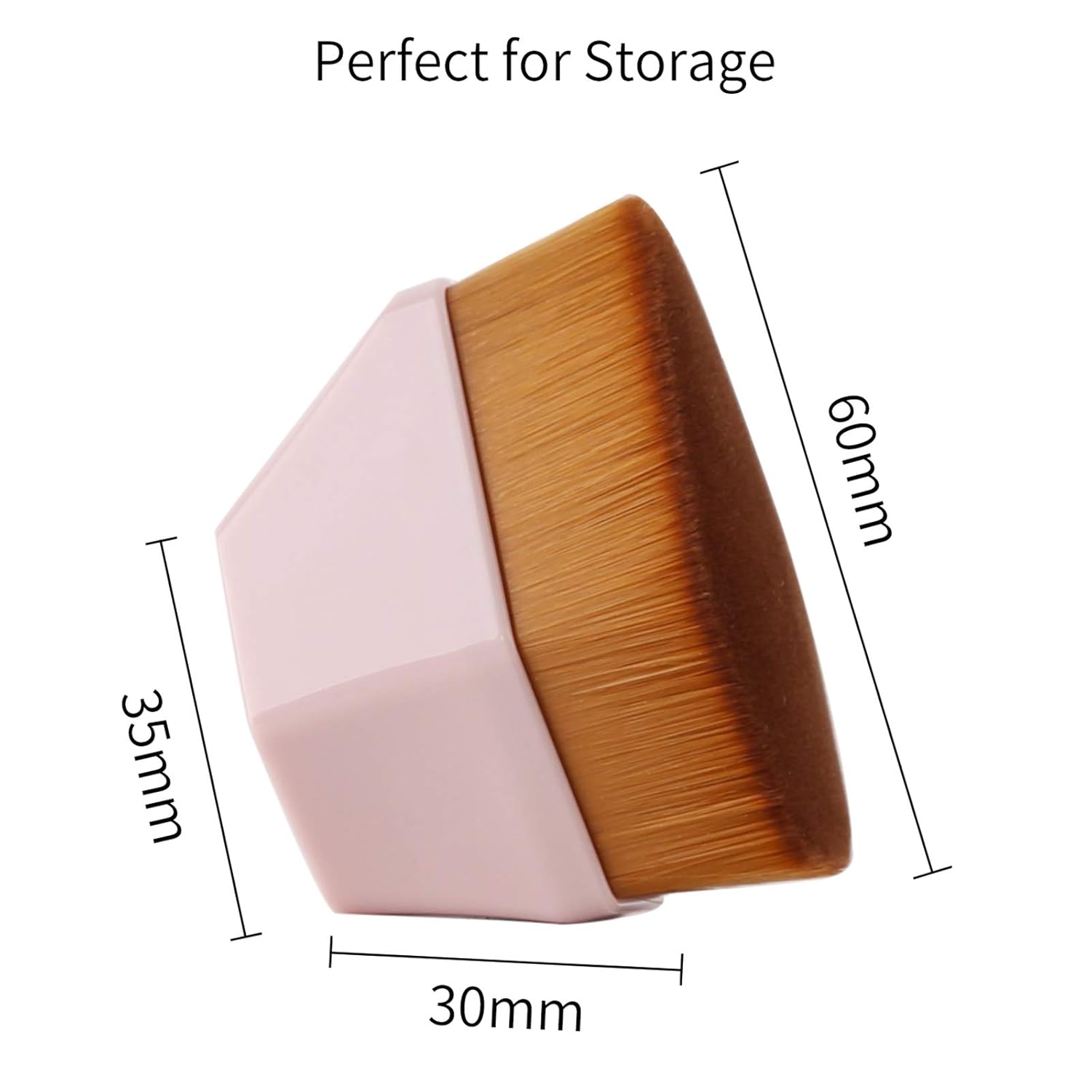 Flat Foundation Blending Brush, professional flat makeup brush for smooth foundation application and easy storage.