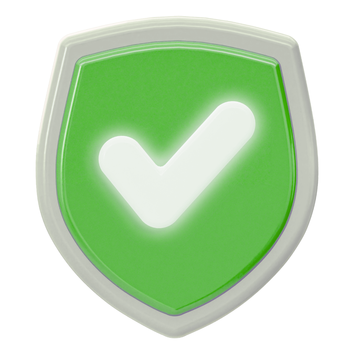 Green shield with a white check mark symbolizing trust and security for Discreet Packaging.