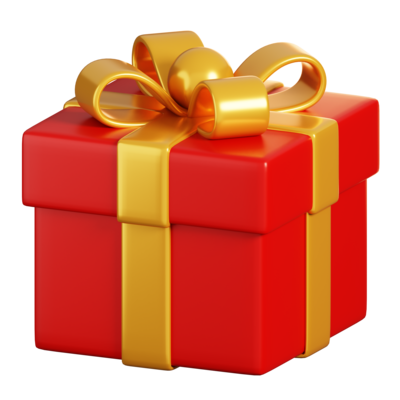 🎁 Free Gift 🎁 - a vibrant red gift box with a shiny golden bow, symbolizing a special surprise offer.