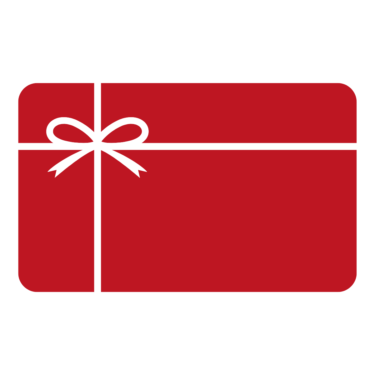 Red gift card with a white bow, representing Free Store Credit for shopping benefits.